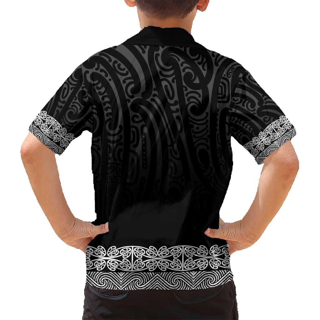 New Zealand Maori Kowhaiwhai Family Matching Long Sleeve Bodycon Dress and Hawaiian Shirt Pango Maui and Mangopare