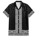 New Zealand Maori Kowhaiwhai Family Matching Short Sleeve Bodycon Dress and Hawaiian Shirt Pango Maui and Mangopare