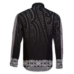 New Zealand Maori Kowhaiwhai Family Matching Short Sleeve Bodycon Dress and Hawaiian Shirt Pango Maui and Mangopare