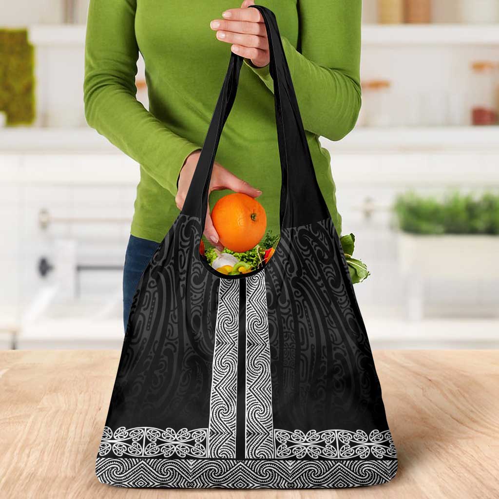 New Zealand Maori Kowhaiwhai Grocery Bag Pango Maui and Mangopare