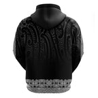 New Zealand Maori Kowhaiwhai Hoodie Pango Maui and Mangopare