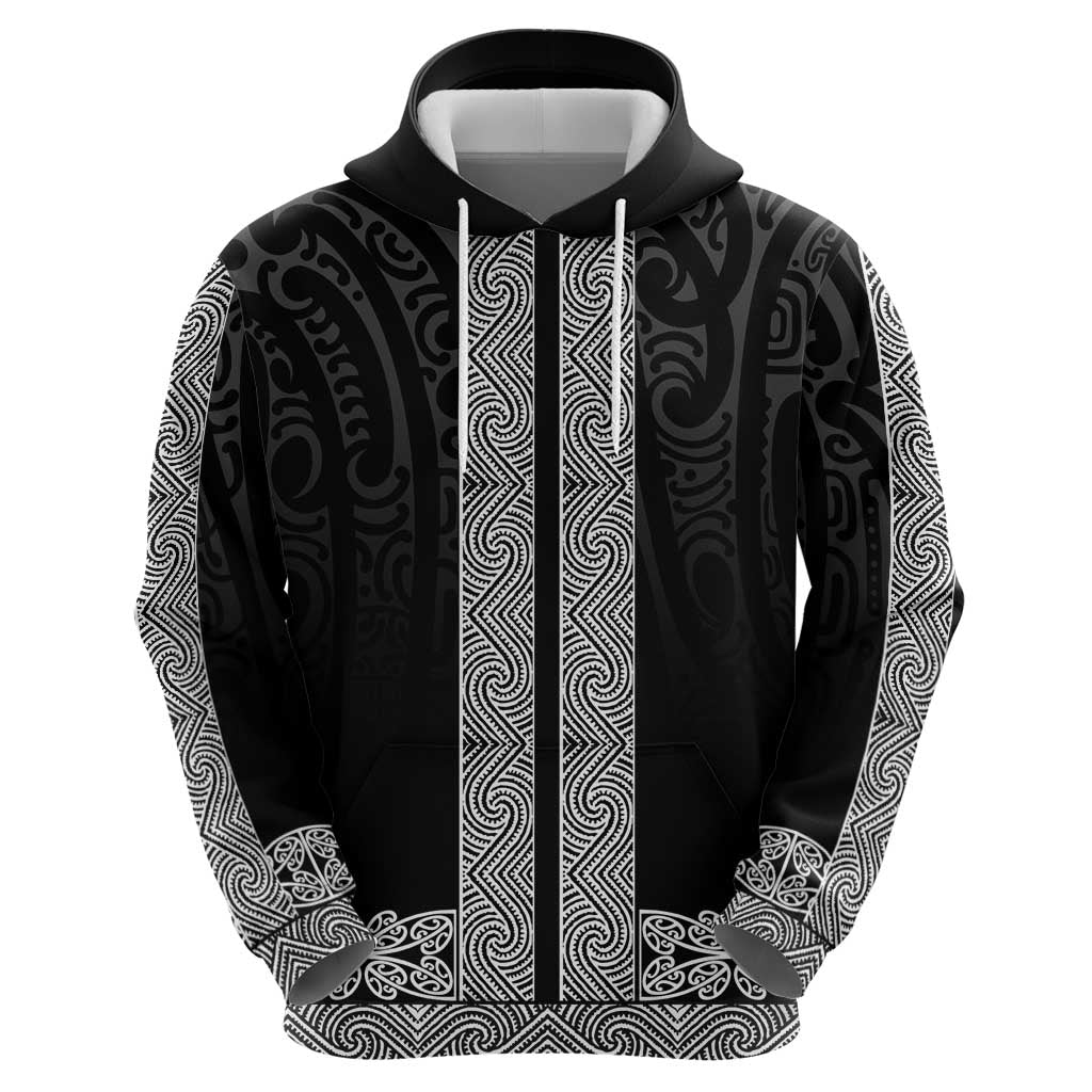 New Zealand Maori Kowhaiwhai Hoodie Pango Maui and Mangopare