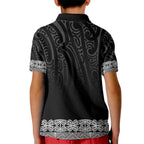 New Zealand Maori Kowhaiwhai Kid Polo Shirt Pango Maui and Mangopare