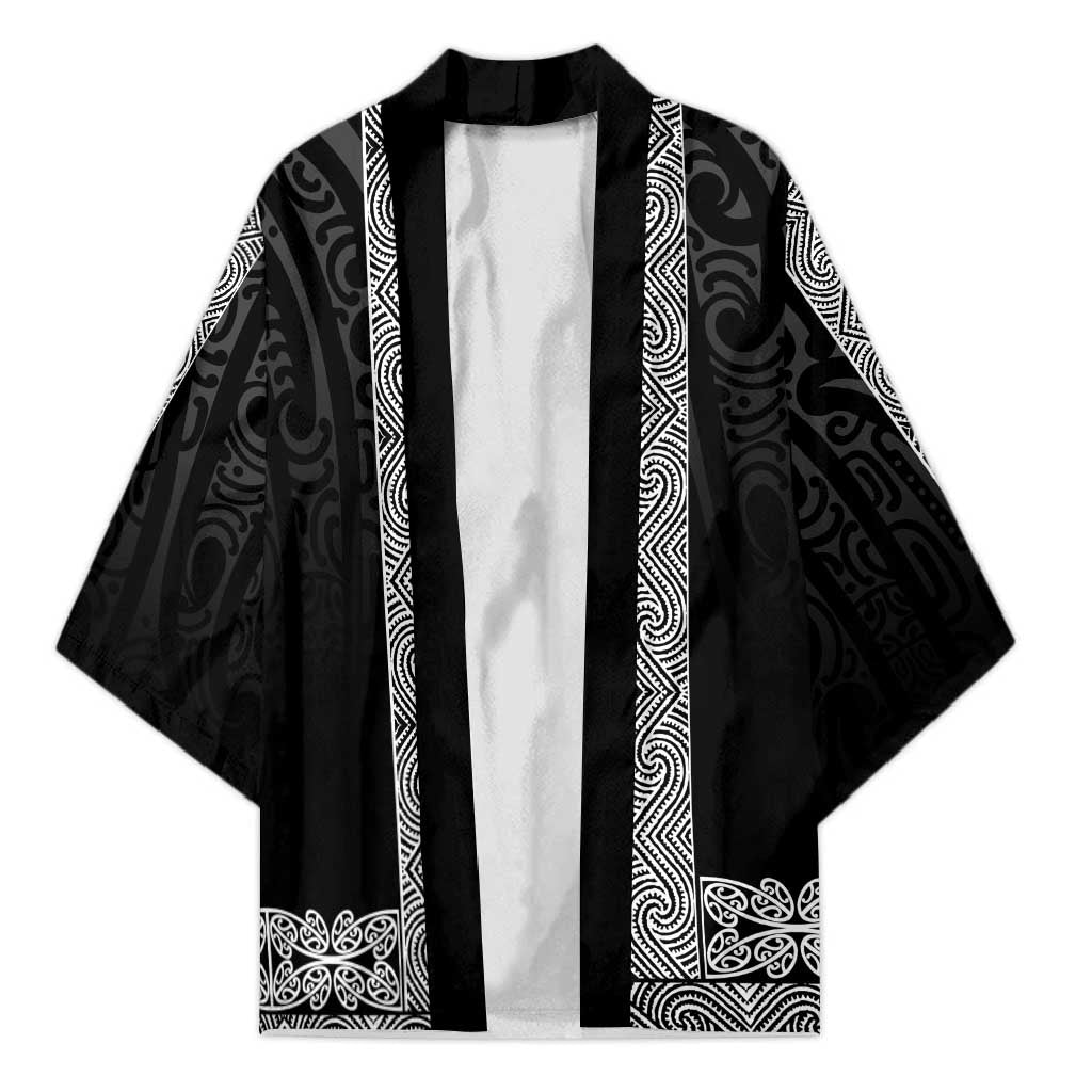 New Zealand Maori Kowhaiwhai Kimono Pango Maui and Mangopare - Aussie Hoodie