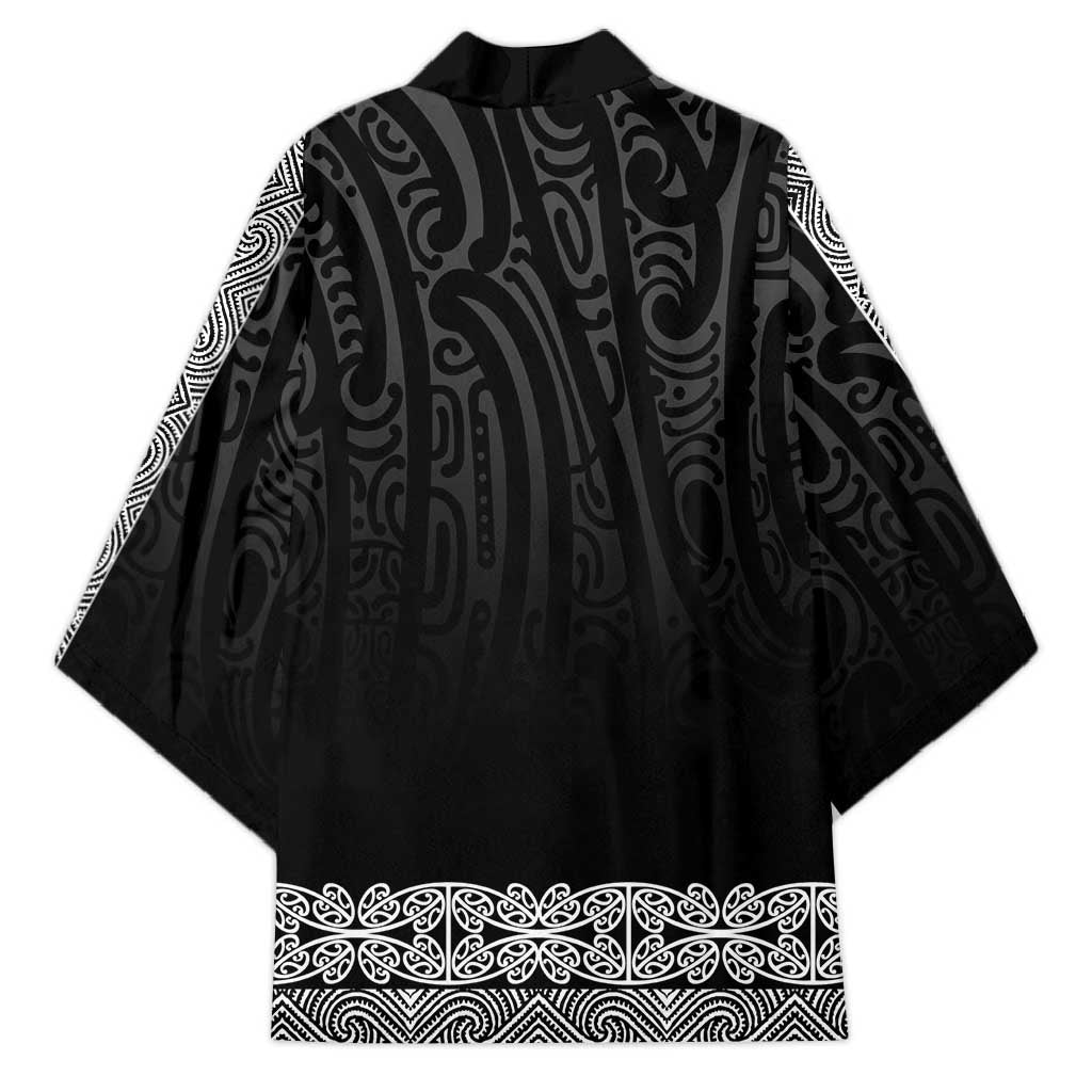 New Zealand Maori Kowhaiwhai Kimono Pango Maui and Mangopare - Aussie Hoodie