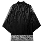 New Zealand Maori Kowhaiwhai Kimono Pango Maui and Mangopare - Aussie Hoodie
