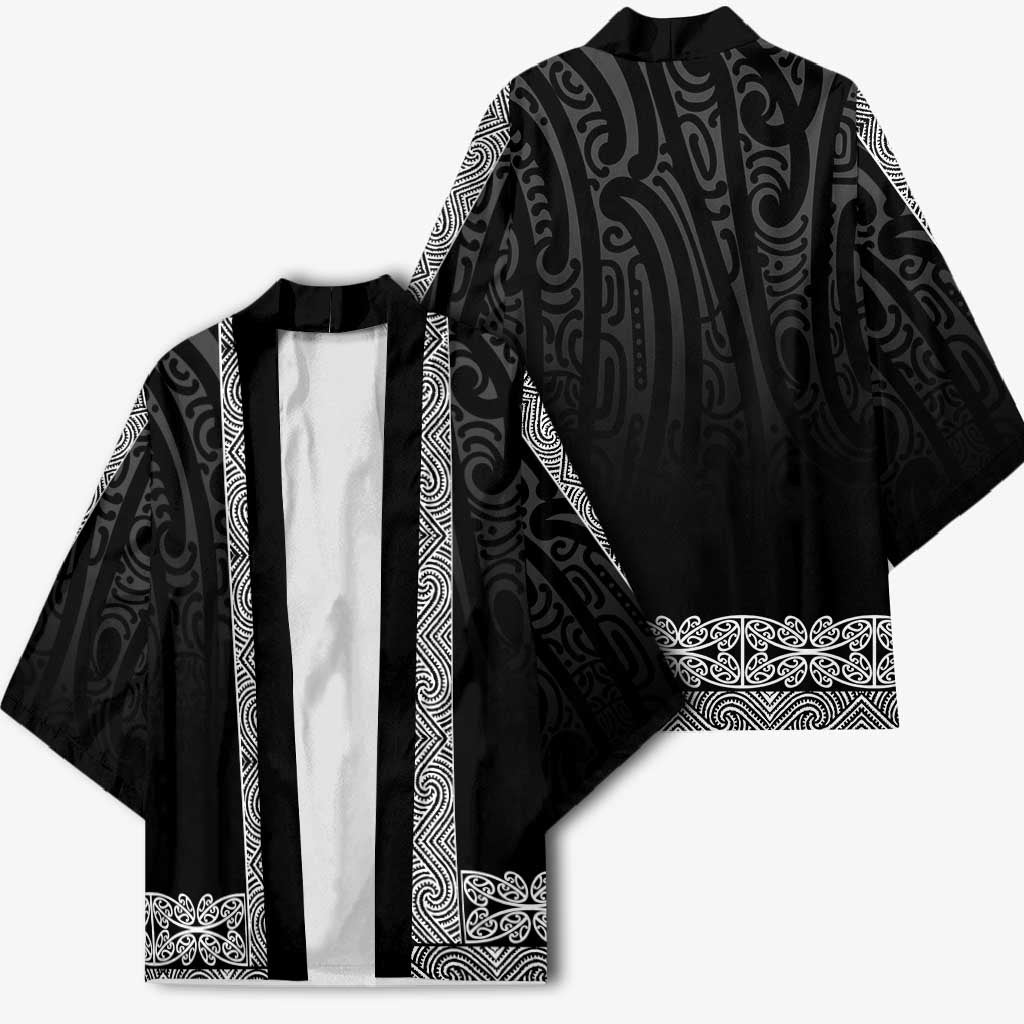 New Zealand Maori Kowhaiwhai Kimono Pango Maui and Mangopare - Aussie Hoodie