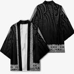 New Zealand Maori Kowhaiwhai Kimono Pango Maui and Mangopare - Aussie Hoodie