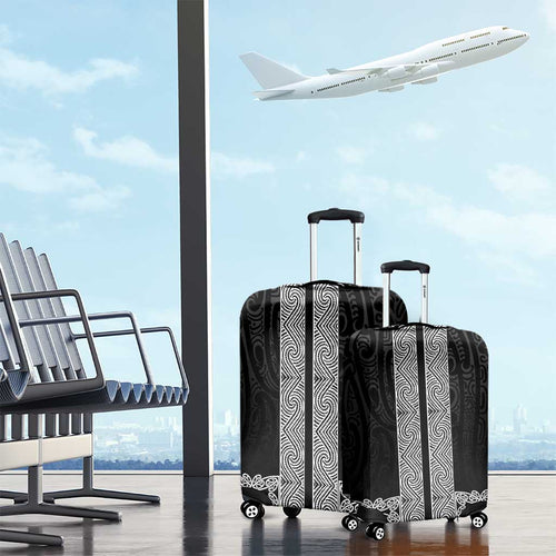 New Zealand Maori Kowhaiwhai Luggage Cover Pango Maui and Mangopare