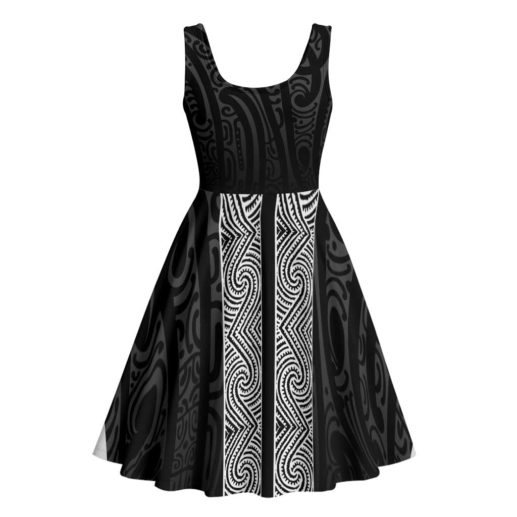 New Zealand Maori Kowhaiwhai Midi Dress Pango Maui and Mangopare - Aussie Hoodie