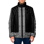 New Zealand Maori Kowhaiwhai Padded Jacket Pango Maui and Mangopare - Aussie Hoodie