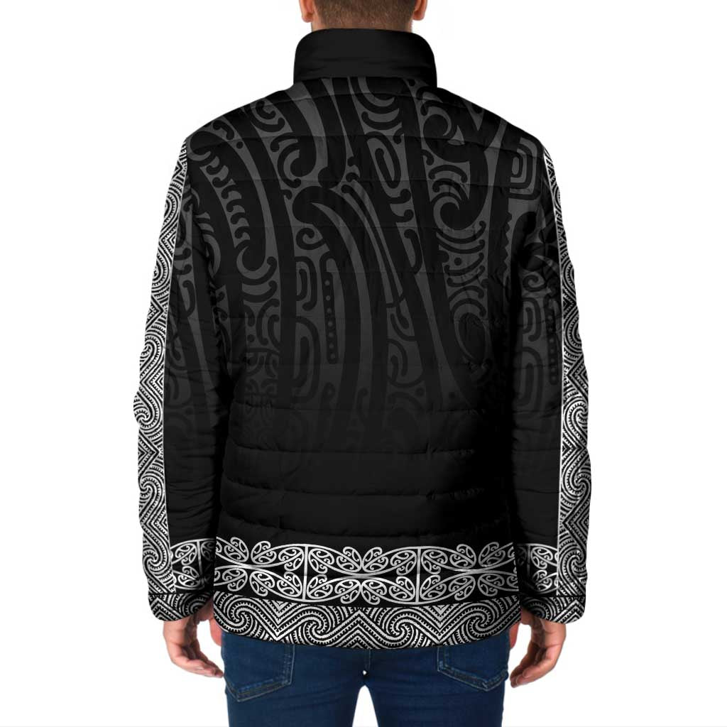 New Zealand Maori Kowhaiwhai Padded Jacket Pango Maui and Mangopare - Aussie Hoodie