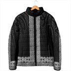 New Zealand Maori Kowhaiwhai Padded Jacket Pango Maui and Mangopare - Aussie Hoodie