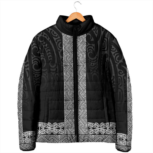 New Zealand Maori Kowhaiwhai Padded Jacket Pango Maui and Mangopare - Aussie Hoodie