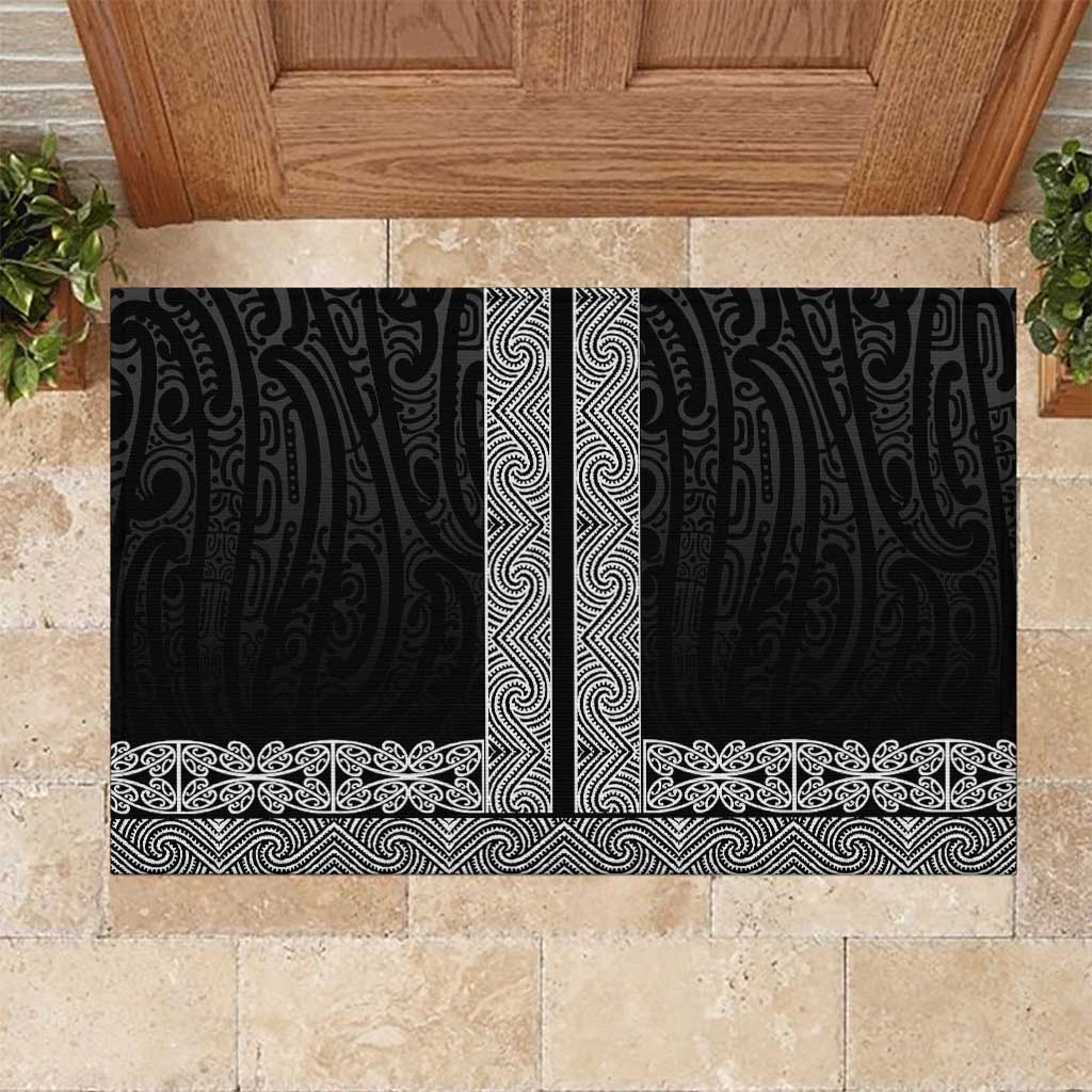 New Zealand Maori Kowhaiwhai Rubber Doormat Pango Maui and Mangopare