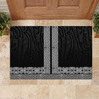 New Zealand Maori Kowhaiwhai Rubber Doormat Pango Maui and Mangopare