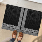 New Zealand Maori Kowhaiwhai Rubber Doormat Pango Maui and Mangopare