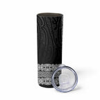 New Zealand Maori Kowhaiwhai Skinny Tumbler Pango Maui and Mangopare