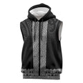 New Zealand Maori Kowhaiwhai Sleeveless Hoodie Pango Maui and Mangopare - Aussie Hoodie