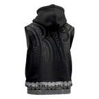 New Zealand Maori Kowhaiwhai Sleeveless Hoodie Pango Maui and Mangopare - Aussie Hoodie