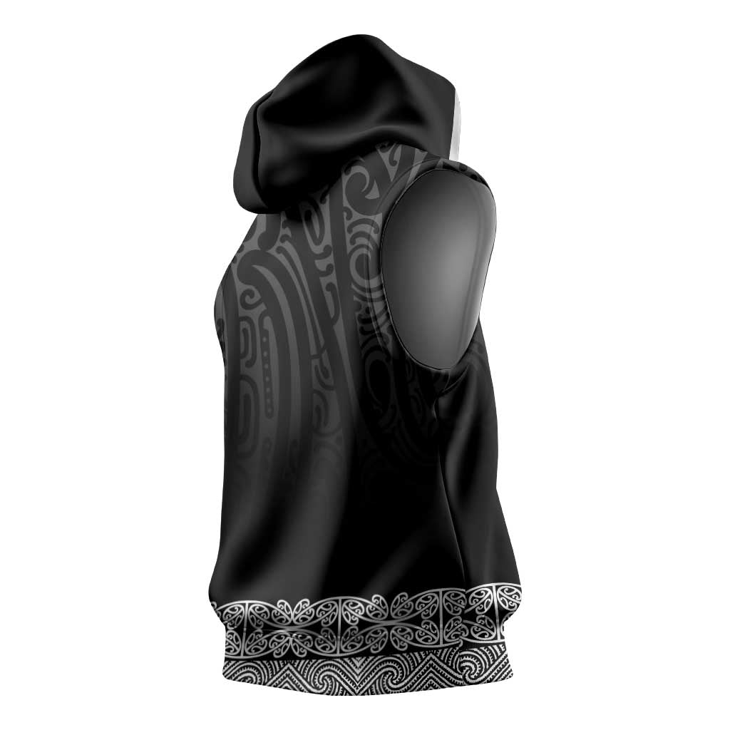 New Zealand Maori Kowhaiwhai Sleeveless Hoodie Pango Maui and Mangopare - Aussie Hoodie