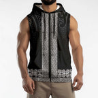 New Zealand Maori Kowhaiwhai Sleeveless Zip Hoodie Pango Maui and Mangopare LT9