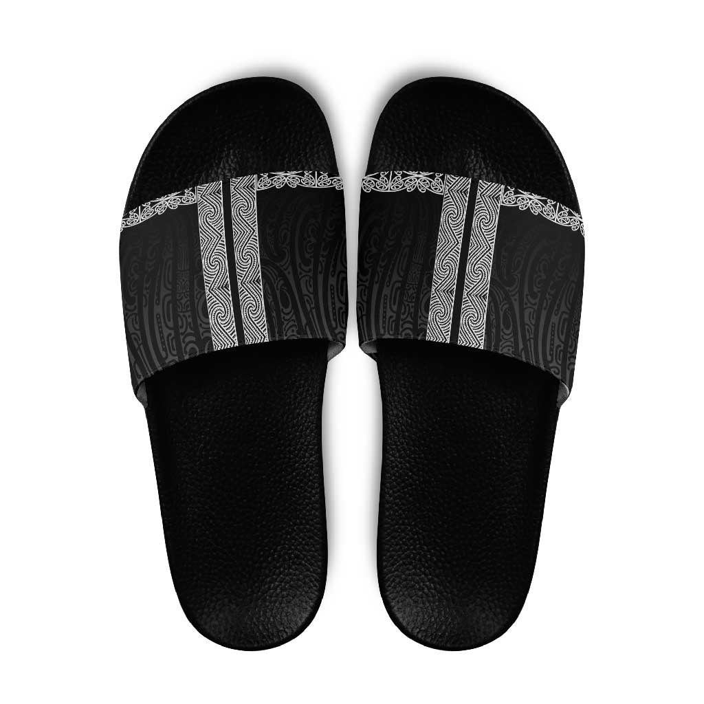 New Zealand Maori Kowhaiwhai Slide Sandals Pango Maui and Mangopare - Aussie Hoodie