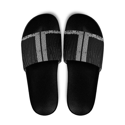 New Zealand Maori Kowhaiwhai Slide Sandals Pango Maui and Mangopare - Aussie Hoodie