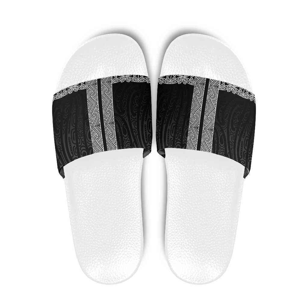 New Zealand Maori Kowhaiwhai Slide Sandals Pango Maui and Mangopare - Aussie Hoodie