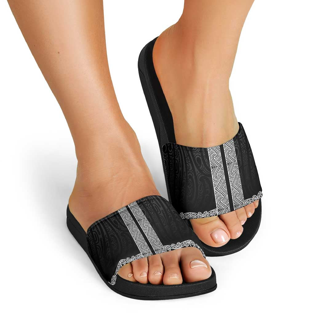 New Zealand Maori Kowhaiwhai Slide Sandals Pango Maui and Mangopare - Aussie Hoodie