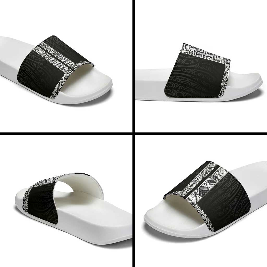 New Zealand Maori Kowhaiwhai Slide Sandals Pango Maui and Mangopare - Aussie Hoodie