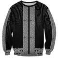 New Zealand Maori Kowhaiwhai Sweatshirt Pango Maui and Mangopare