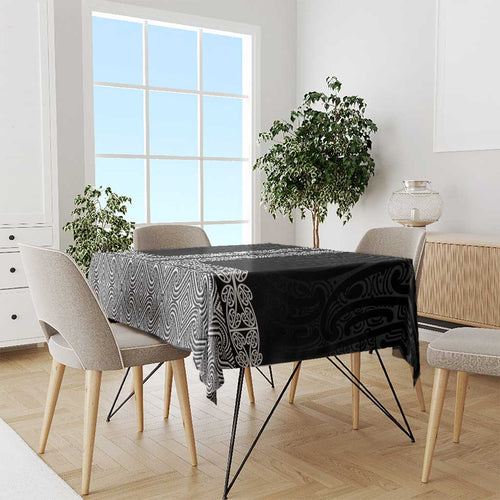 New Zealand Maori Kowhaiwhai Tablecloth Pango Maui and Mangopare
