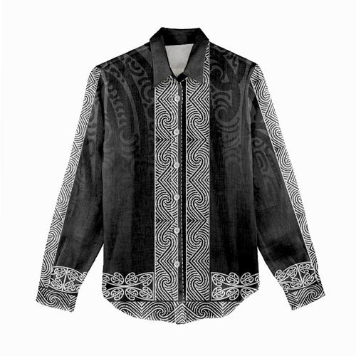 New Zealand Maori Kowhaiwhai Women Casual Shirt Pango Maui and Mangopare
