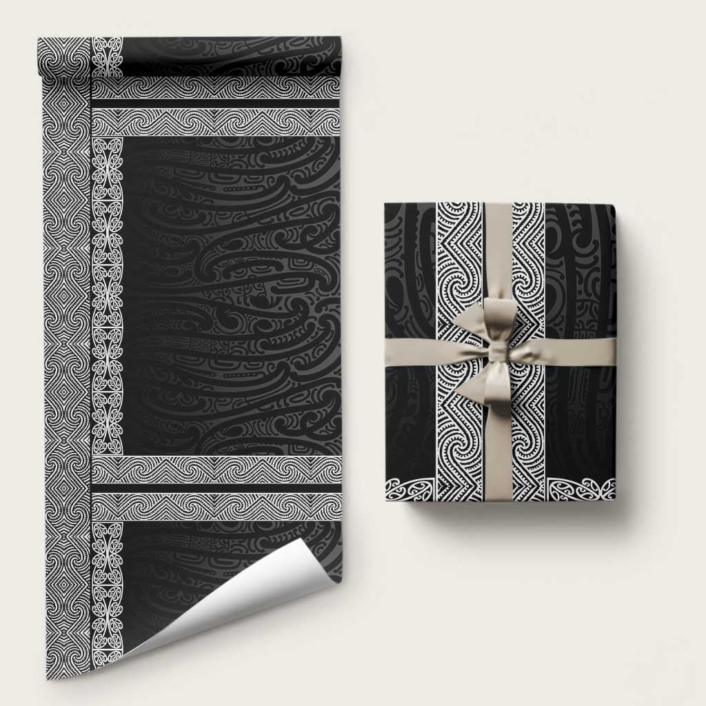 New Zealand Maori Kowhaiwhai Wrapping Paper Pango Maui and Mangopare - Aussie Hoodie
