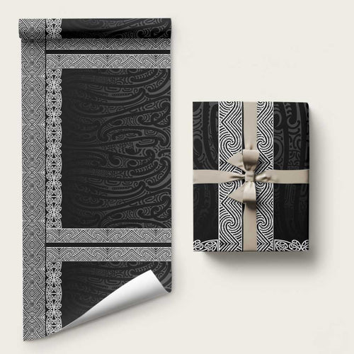 New Zealand Maori Kowhaiwhai Wrapping Paper Pango Maui and Mangopare - Aussie Hoodie