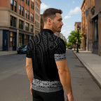 New Zealand Maori Kowhaiwhai Zipper Polo Shirt Pango Maui and Mangopare - Aussie Hoodie