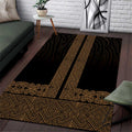New Zealand Maori Kowhaiwhai Area Rug Parauri Maui and Mangopare