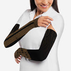 New Zealand Maori Kowhaiwhai Arm Sleeves Parauri Maui and Mangopare - Aussie Hoodie