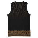 New Zealand Maori Kowhaiwhai Basketball Jersey Parauri Maui and Mangopare - Aussie Hoodie