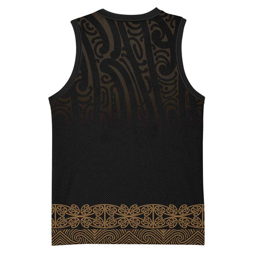 New Zealand Maori Kowhaiwhai Basketball Jersey Parauri Maui and Mangopare - Aussie Hoodie