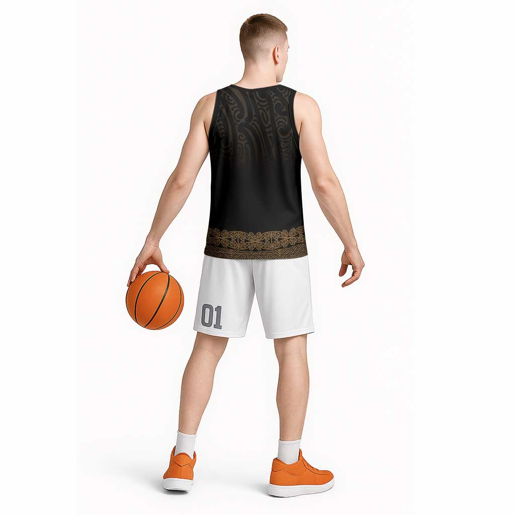 New Zealand Maori Kowhaiwhai Basketball Jersey Parauri Maui and Mangopare - Aussie Hoodie