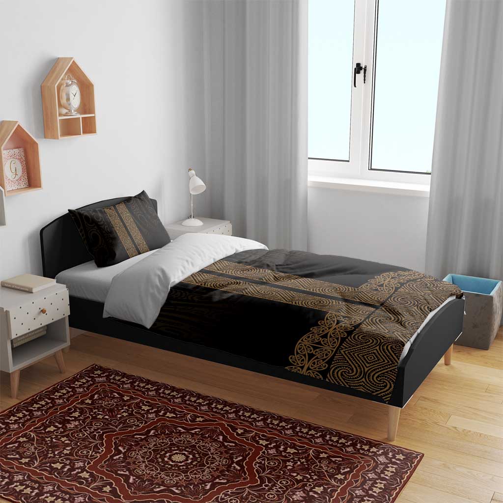 New Zealand Maori Kowhaiwhai Bedding Set Parauri Maui and Mangopare