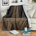 New Zealand Maori Kowhaiwhai Blanket Parauri Maui and Mangopare