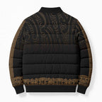 New Zealand Maori Kowhaiwhai Bomber Puffer Jacket Parauri Maui and Mangopare - Aussie Hoodie