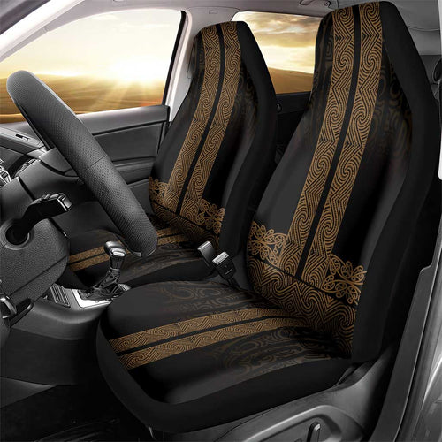 New Zealand Maori Kowhaiwhai Car Seat Cover Parauri Maui and Mangopare