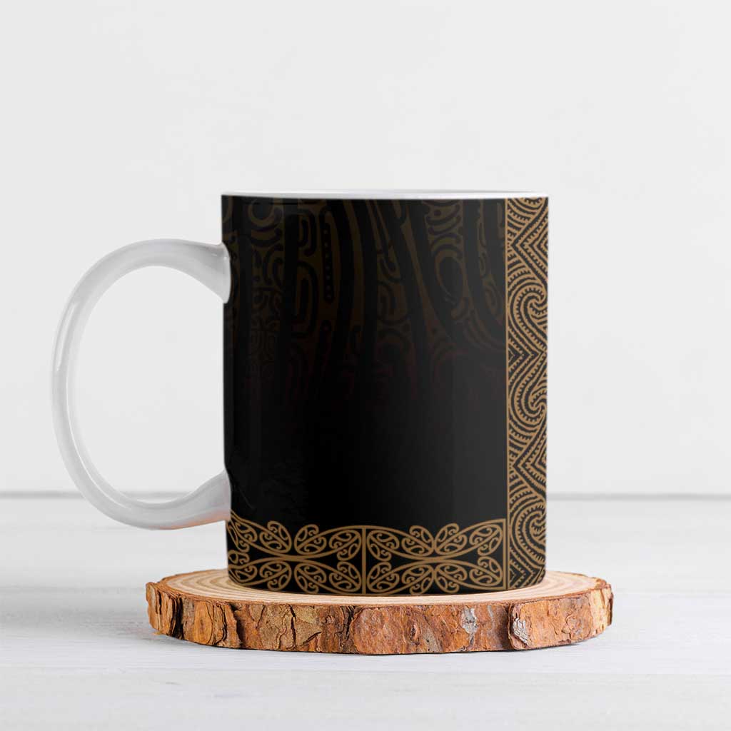 New Zealand Maori Kowhaiwhai Ceramic Mug Parauri Maui and Mangopare - Aussie Hoodie