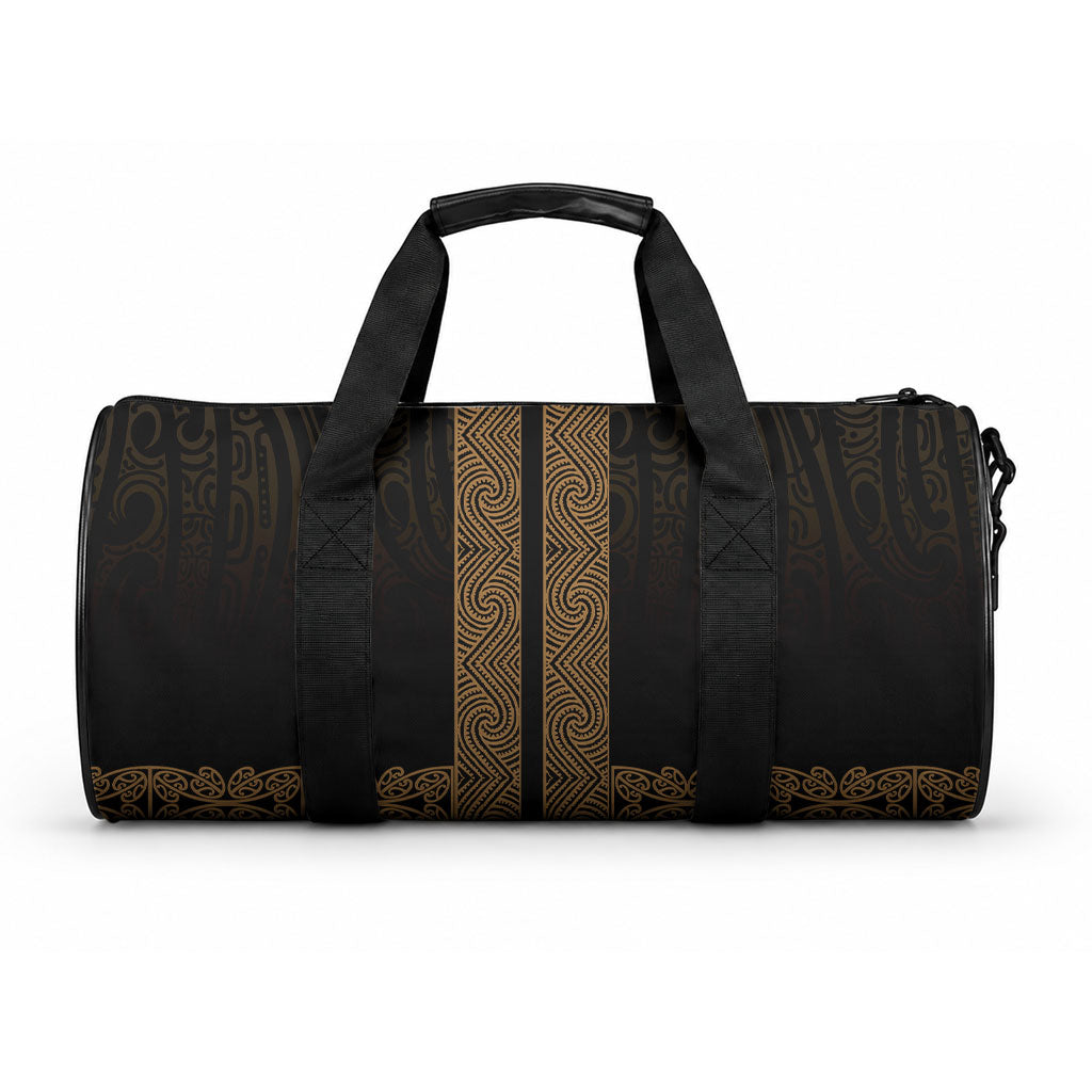 New Zealand Maori Kowhaiwhai Duffle Bag Parauri Maui and Mangopare