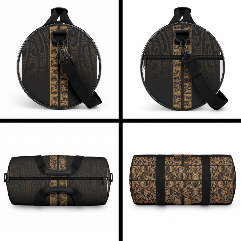 New Zealand Maori Kowhaiwhai Duffle Bag Parauri Maui and Mangopare