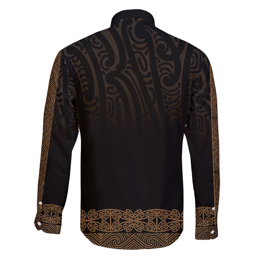 New Zealand Maori Kowhaiwhai Family Matching Long Sleeve Bodycon Dress and Hawaiian Shirt Parauri Maui and Mangopare